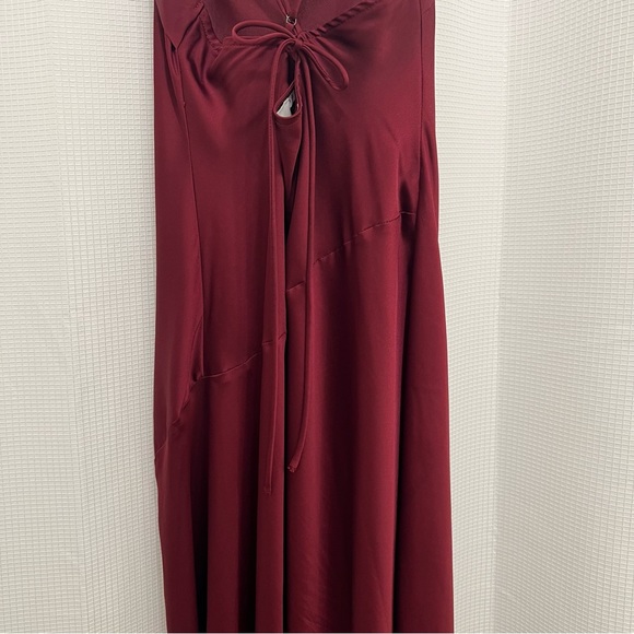 Astr The Label Cowl Slip Midi Dress Wine Size Medium - Picture 10 of 16